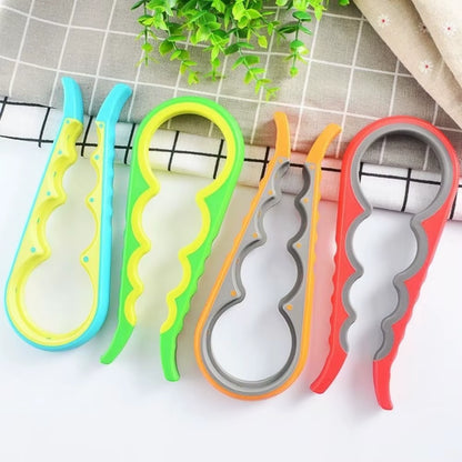 4-In-1 anti Slip Can Bottle Opener Multi Tool Kitchen Gadget for Beverage Jar Caps Easy Grip Lid Twister Home Essentials