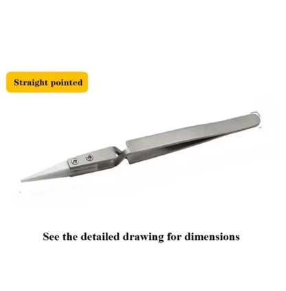 Precision Titanium Alloy Tweezers Professional Repair Fingerprint Fly Line Phone Motherboard Antimagnetic Electronics Forceps