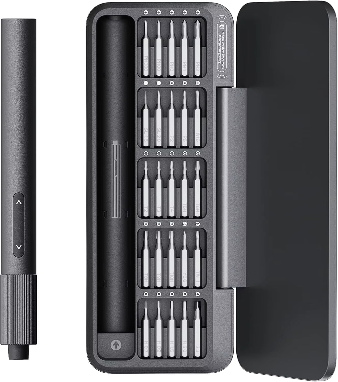 25-In-1 Mini Electric Screwdriver Set, USB-C Rechargeable, Compact Magnetic Tool for Phone, Laptop, Camera Repair