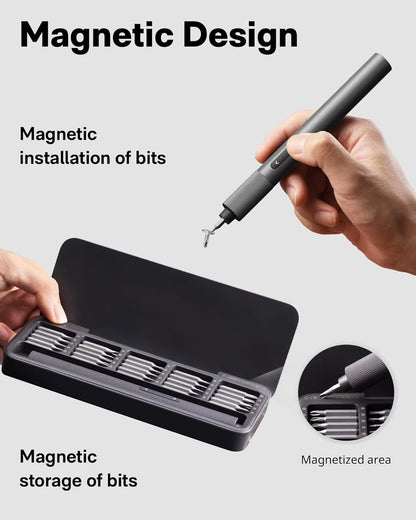 25-In-1 Mini Electric Screwdriver Set, USB-C Rechargeable, Compact Magnetic Tool for Phone, Laptop, Camera Repair
