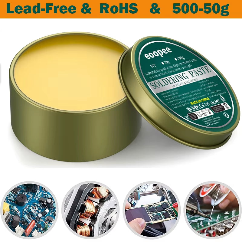 Solder Flux Paste for Electronics No Clean Flux Lead-Free Soldering Circuit Boards Copper Electrical Wire Safe Welding Paste
