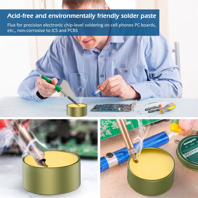 Solder Flux Paste for Electronics No Clean Flux Lead-Free Soldering Circuit Boards Copper Electrical Wire Safe Welding Paste